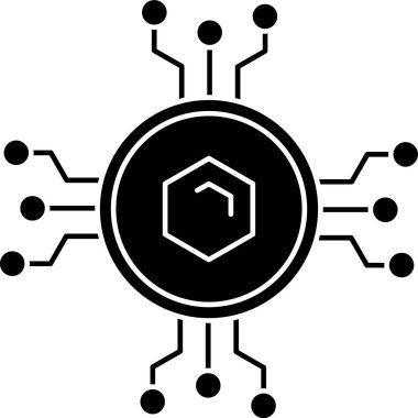 Çip simgesi vektör illüstrasyonu