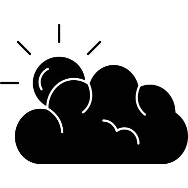 Bulut simgesi vektör illüstrasyonu
