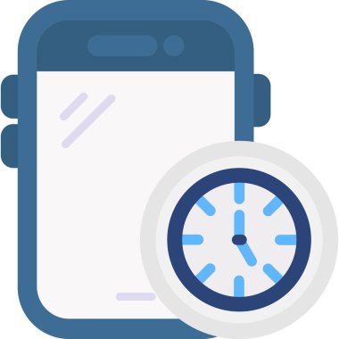 Mobil saat simgesi doldurulmuş dış hat biçimi