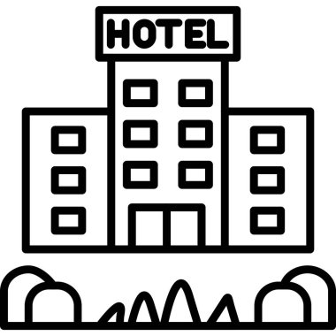 Otelde. Web simgesi basit tasarım