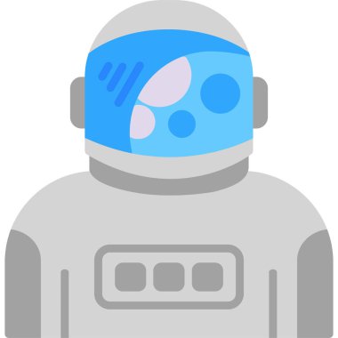 Astronot. Web simgesi basit illüstrasyon