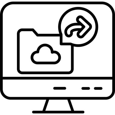 bulut hesaplama vektörü simgesi