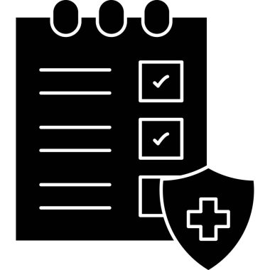 Pano ve kontrol listesi simgesi, vektör tasarımı