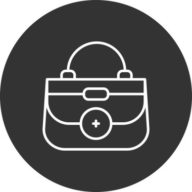 çanta simgesi vektör illüstrasyonu