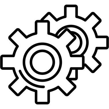 Çarklı dişli ayarları ana hat biçiminde simgesi