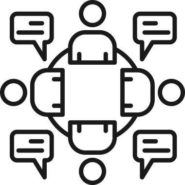 iletişim ağı bağlantı simgesi ana hat biçiminde