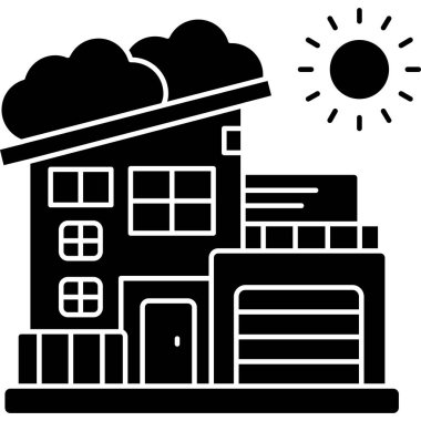 Ev. Web simgesi basit illüstrasyon