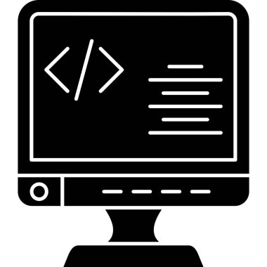 bilgisayar izleme simgesi, vektör illüstrasyonu