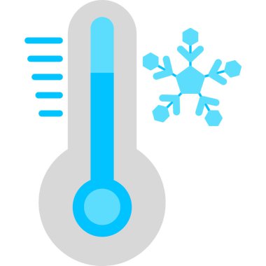 Soğuk hava ikonu düz stil