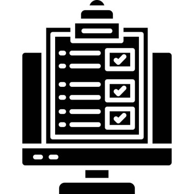 kontrol listesi simgesi, vektör illüstrasyonu