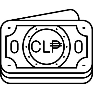 Para simgesi olan cüzdan, taslak biçimi