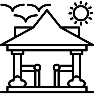 Ev. Web simgesi basit illüstrasyon