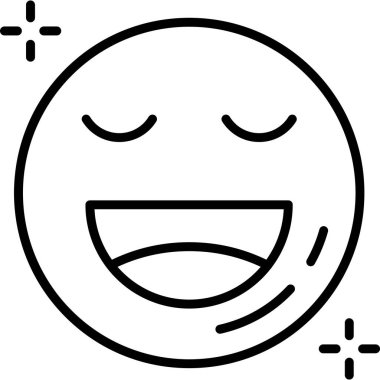 duygu yüz emoji simgesi ana hat biçiminde