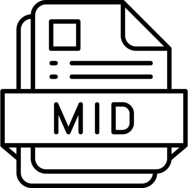 dosya biçimi simgesi, vektör illüstrasyonu