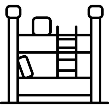 bebek beşiği vektör çizgisi simgesi