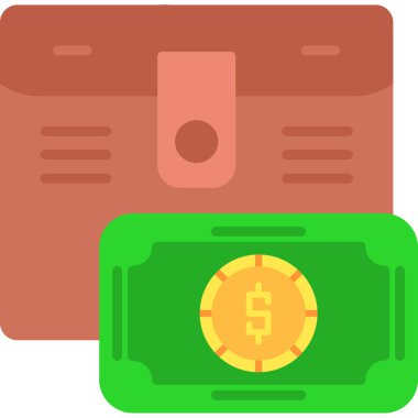 Nakit para ödeme simgesi düz stil