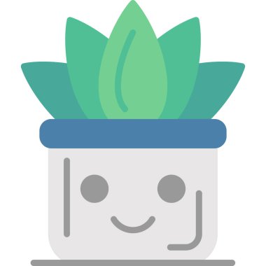 Bitki. Web simgesi basit illüstrasyon