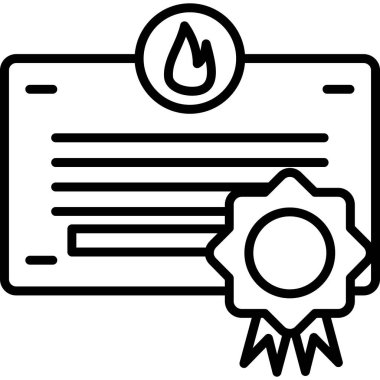 Sertifika sertifikası simgesi ana hat biçiminde