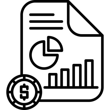 İş haritası simgesi. Beyaz arkaplanda izole edilmiş web tasarımı için iş grafiği vektör simgesinin özeti