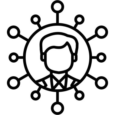 İş adamı simgesi, basit illüstrasyon