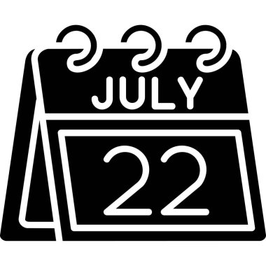 Takvim Temmuz simgesi tasarımı