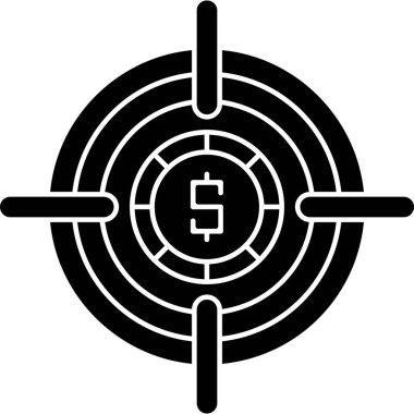 Hedef. Web simgesi basit illüstrasyon