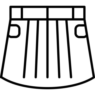 Elbise askısı elbise simgesi ana hatları biçiminde