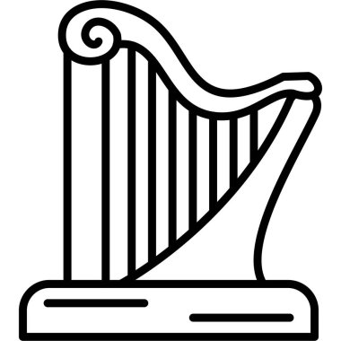 Harp Simgesi Vektör Özeti Çizimi