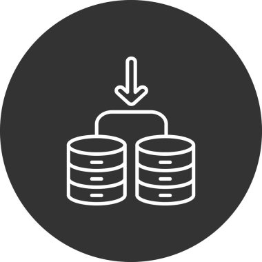 sunucu veri depolama ikonu vektör çizimi