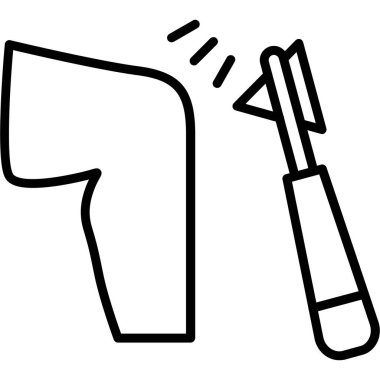 kürek simgesi vektör illüstrasyonu