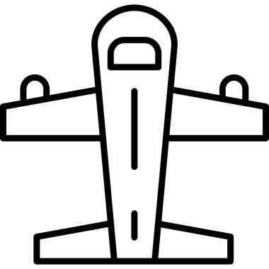 Uçak düzlemi simgesi ana hat biçiminde