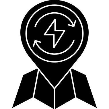 Bir harita simgesinin vektör illüstrasyonu