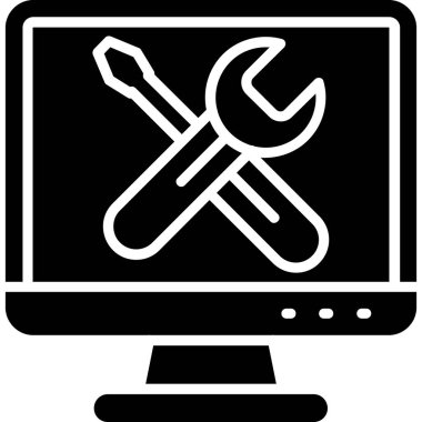 Bilgisayar onarım simgesi ana hat biçiminde