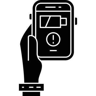 Bir smartphone simge vektör çizim