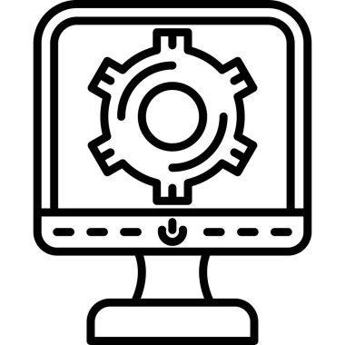 dişli simgesi vektör illüstrasyonu