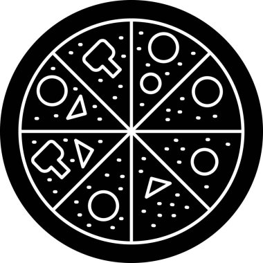 Moda tarzında izole edilmiş pizza simgesi