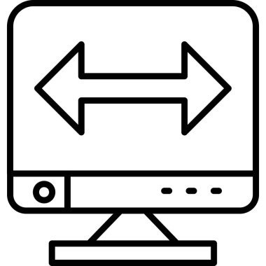 Bilgisayar aygıtı. Web simgesi basit illüstrasyon