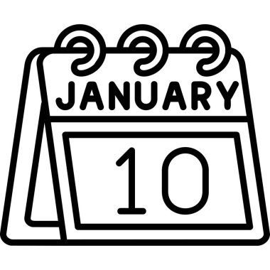 1 Ocak takvim simgesi tasarımı