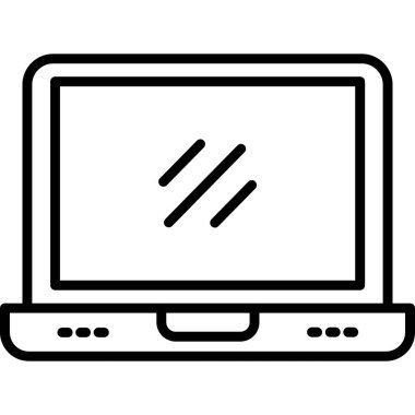 Dizüstü bilgisayar simgesi vektör çizimi