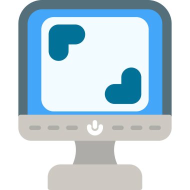 Monitör. Web simgesi basit illüstrasyon