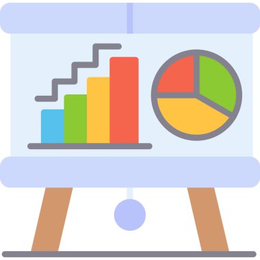 iş grafiği simgesi, vektör illüstrasyonu