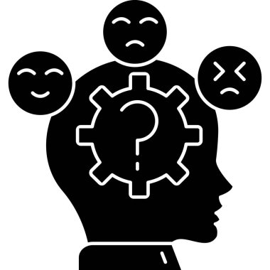 Beyin düşünme simgesi ana hatlarıyla