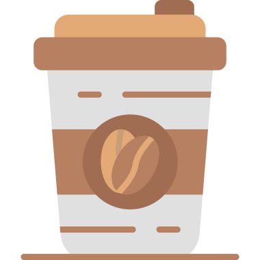 Düz stil kahve ikonu