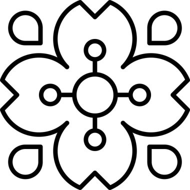 Çiçek. Web simgesi basit tasarım