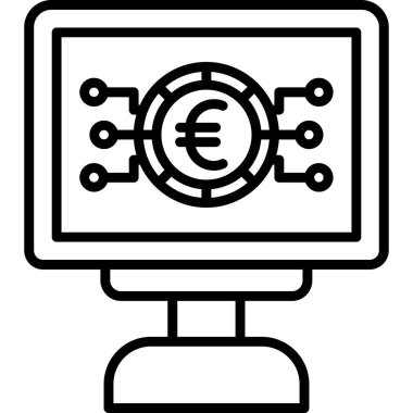 Avro sembollü bilgisayar monitörü