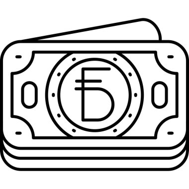 Para simgesi olan cüzdan, özet biçimi