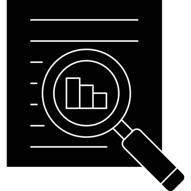 Analiz glifleri düz vektör simgesi