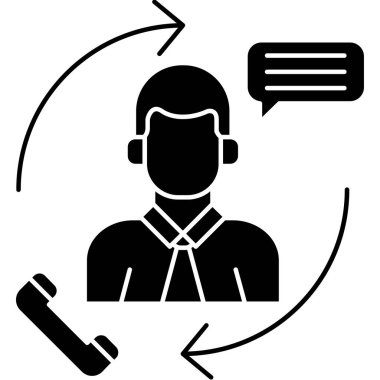 çağrı merkezi simgesi, vektör illüstrasyonu