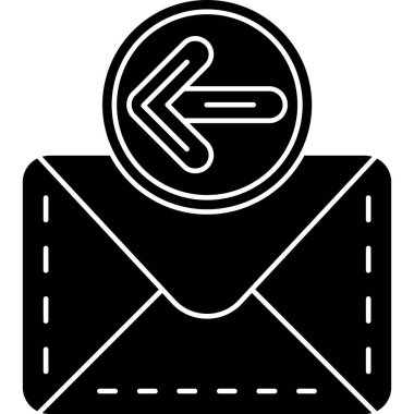 e- posta simgesi. Beyaz arkaplanda izole edilmiş web tasarımı için posta vektör simgesinin basit çizimi