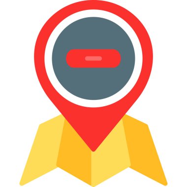 gps konum pin simgesi düz biçimli